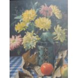 An oil painting on board, Tuson, still life, signed, 19in x 15in