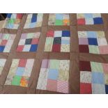 A vintage style patchwork quilt, this has been machine finished, very bright and cheerful and around