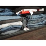Large quantity of vintage 80s and 90s jeans the majority being Levi 501s, Various colours and sizes,