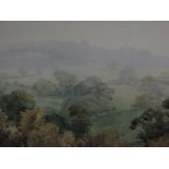 A pair of watercolours, Wilfred Rene Wood, country landscapes, signed and dated (19)31, 10in x 14in