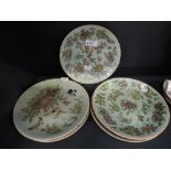 A selection of early 20th century plates of Cantonese design