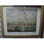 A print after Monet titled Spring