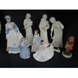 A selection of figures by Royal Doulton and similar