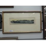 A watercolour, Allon Freer, Morning in Ribblesdale, signed and attributed, verso, 2in x 10in