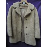 Vintage ladies sheepskin jacket, Hutcheson furs and fashions of Lancaster.medium size. Good