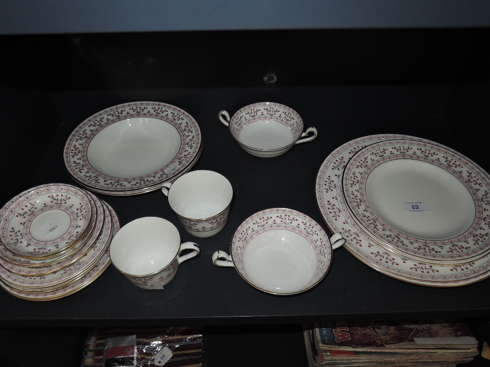 A part dinner service by Royal Crown Derby in the Brittany design