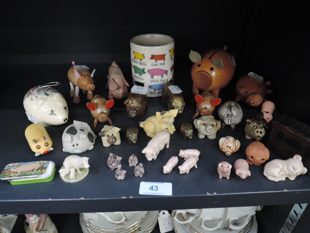 A selection of pig and piglet figures