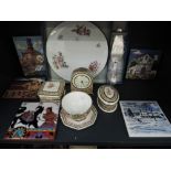 A selection of ceramics including Wedgwood Clio and decorated tiles
