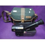 A Samsung VP L100 video camera with Miranda camera bag