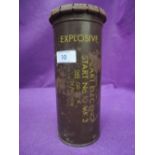 A vintage military related explosives tin