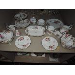 A selection of Royal Crown Derby teaware etc in The Derby Posies pattern