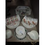 A sellection of ceramics including Wedgwood Meadow Sweet part tea service