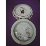 Two baby or childrens dishes including Royal Doulton Miss Muffitt
