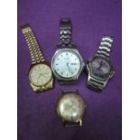 A selection of means wrist watches including Rotary and CYMA