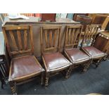 A set of four art deco design dining chairs