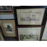 An early print of Steeple chase and etching after F S Tuker