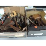 A good selection of hand and carpentry tools including shears and hammers