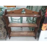 A Victorian stained frame shelf