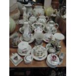 A selection of ceramics including cruet sets
