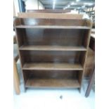 An early 20th Century oak bookshelf