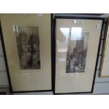 Two Church Architecture prints including York Minister