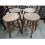 Four vintage stools