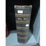 A very large leather bound family bible the family devotional bible by Rev Matthew Henry