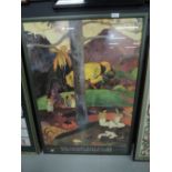 A poster print after Paul Gauguin