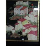 An original abstract city scape titled Spanish Fantasie
