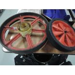 a cast cart wheel and similar