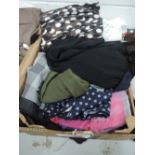 A box of ladies modern and retro skirts, some good makes such as M&S and Frank Usher. Various