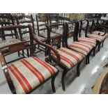 A set of six reproduction Regency dining chairs