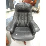 A vintage swivel armchair