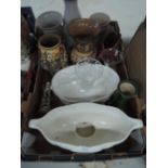 A selection of ceramics including Beswick flower bowl etc