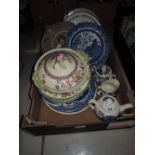 A selection of ceramics including series ware plates, Royal Cauldon, Colclough etc