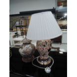 Two modern table lamps in Satsuma and Imari style