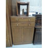 An early 20th Century oak dressing table stool