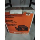 A boxed Kindermann slide projector