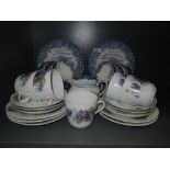 A selection of tea cups and saucers