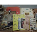 A selection of paper ephemera including Players cigarettes advertisment