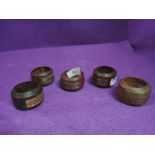 A selection of wooden rings recovered from various battle and war ships