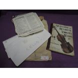 A vintage reference book for Violin, Cello repair and adjusting