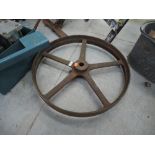 A cast cart wheel