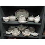 A large part dinner service by Royal Albert in the Moss Rose design