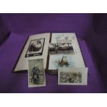 A selection of Victorian photographs and leather bound bible