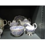 An early transfer printed tea set