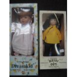 Two Heidi Ott original and hand made dolls, DreamKid and Swiss Design, both bearing signature to