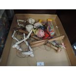 Two vintage Pelham Puppets, Skeleton and Clown