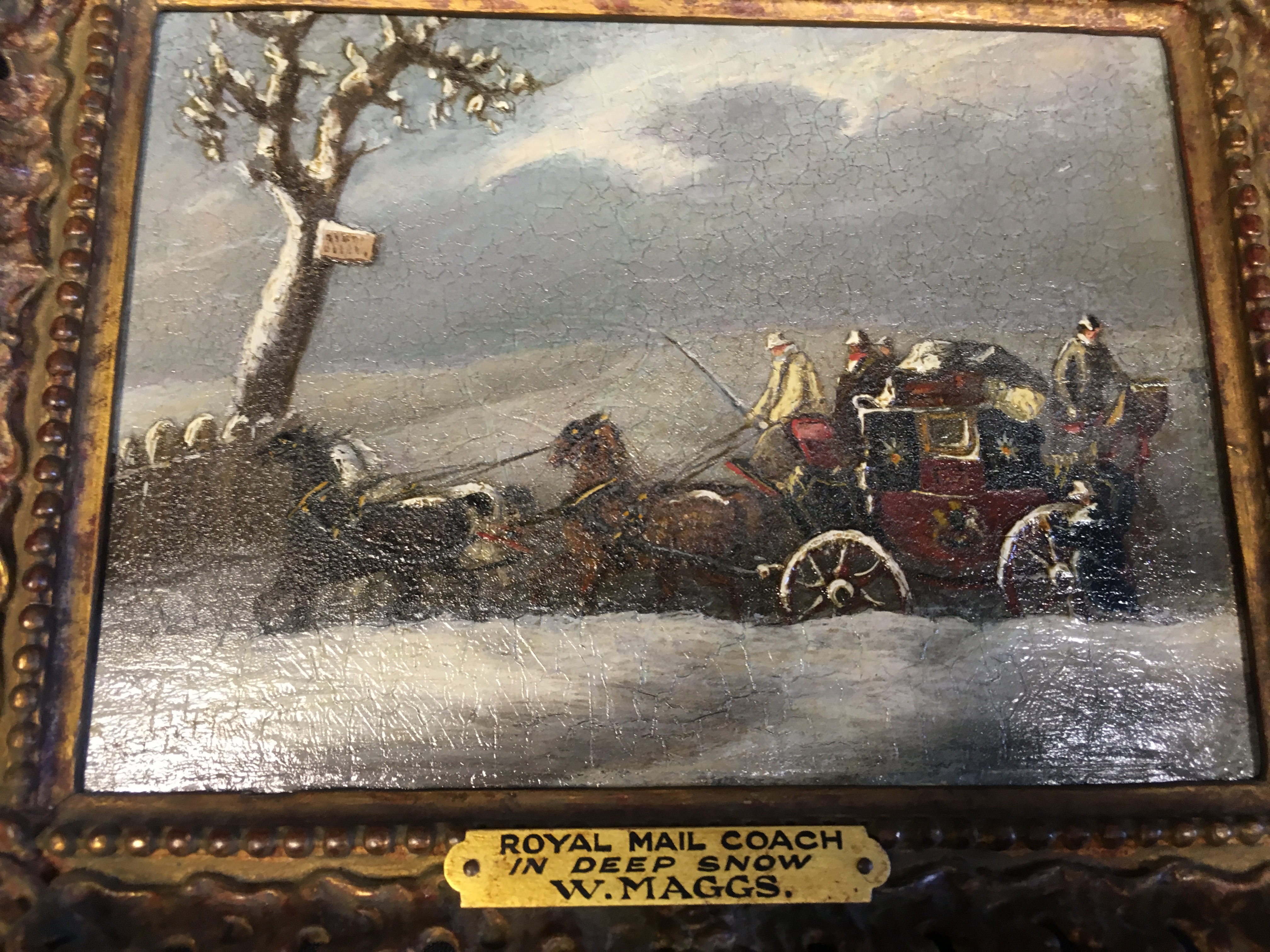 W. MAGGS (LATE 19th CENTURY) TWO SCENES OF THE ROYAL MAIL COACH both signed l.l. W Maggs oil on - Image 6 of 11