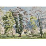 • JAMES WALKER TUCKER (1898-1972) WOODLAND VIEW signed l.l. watercolour 25.5 x 35.0cm / 10 x 13 3/